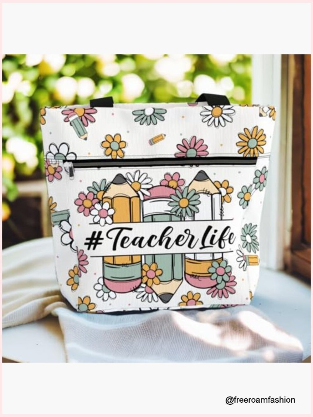 Large Waterproof Tote Bag with Multiple Pockets for Work Laptop - Picture 3 of 7